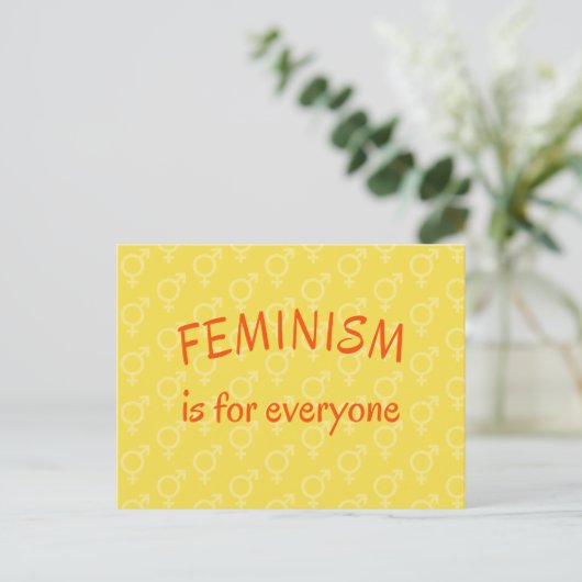 Le féminisme pour tout le monde Carte postale jaun (Debout devant)