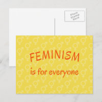 Le féminisme pour tout le monde Carte postale jaun