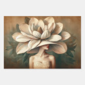 Le Femme Magnolia Découpage Enveloppement Papier C (Devant 2)