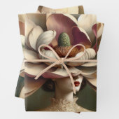 Le Femme Magnolia Découpage Enveloppement Papier C (En situation)