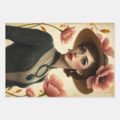 Le Femme Wrapping Paper Flat Sheet Decoupage (Voorkant 2)