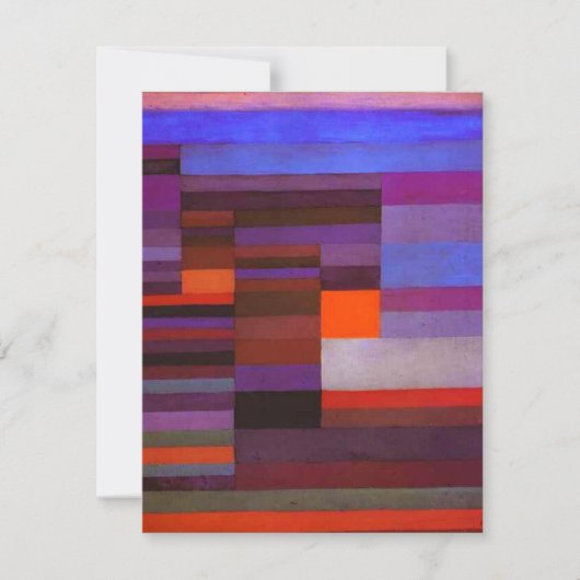 Le feu de Paul Klee dans les invitations du soir (Devant)