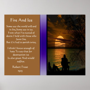 Le feu et glace avec des affiches de silhouette