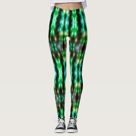 Le Fiber Optic (green) Leggings