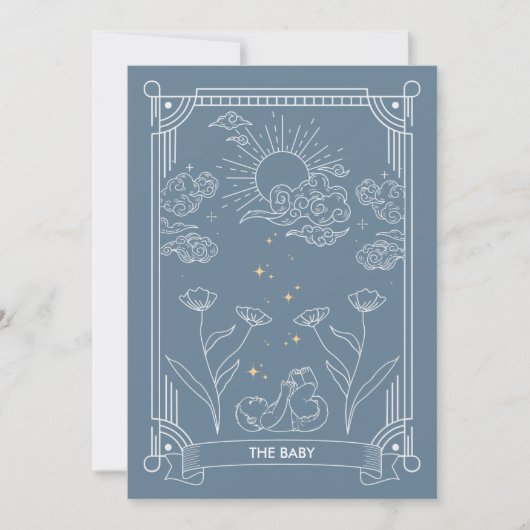 Le Fils | Invitation Baby shower Tarot (Devant)