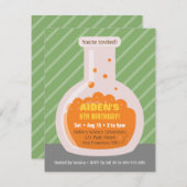 Le flacon badine des invitations de fête (Devant / Derrière)