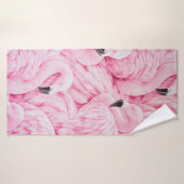 LE FLAMANT ROSE EST PARTOUT (Serviette de bain)