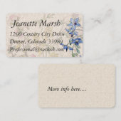 Le fleur sauvage vintage fleurit des cartes de (Devant / Derrière)