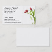 Le fleuriste fleurit le carte de visite (Devant / Derrière)