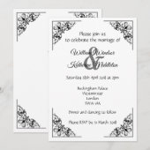 Le flourish décoratif accule le faire-part de (Devant / Derrière)