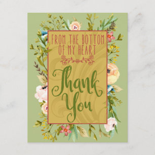 Le fond de mon carte de remerciements floral de