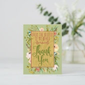 Le fond de mon carte de remerciements floral de (Debout devant)