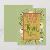 Le fond de mon carte de remerciements floral de (Devant / Derrière)