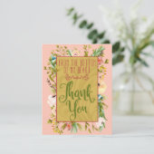 Le fond de mon carte de remerciements floral de (Debout devant)