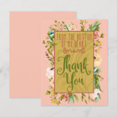 Le fond de mon carte de remerciements floral de (Devant / Derrière)