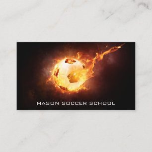 Le football de flambage - carte de visite d'école
