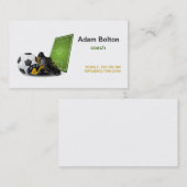 Le football, modèle de carte de visite (Devant / Derrière)