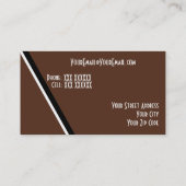 Le football/rugby de cartes de visite (Dos)