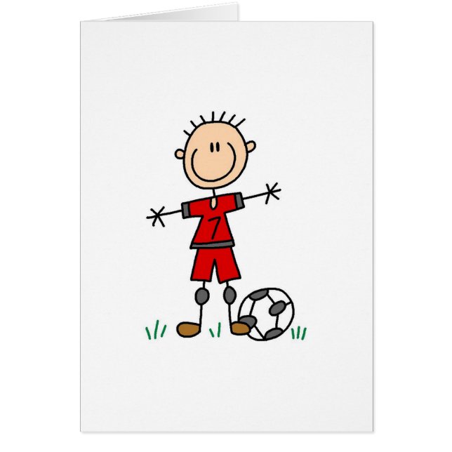 Le football uniforme rouge de garçon (Devant)