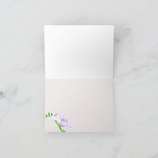 Le freesia d'aquarelle fleurit le Merci (Intérieur)