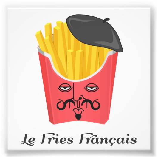 Le French Fries uit Frankrijk Foto Afdruk (Voorkant)
