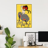 Le Frou Frou Vintage Art Poster - FramedUnframed (Bureau à domicile)