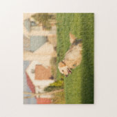 Le gabarit de golden retriever a vu le puzzle (Vertical)