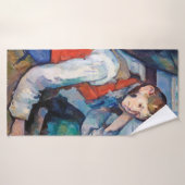 Le Garçon au gilet rouge, Cézanne (Serviette de bain)