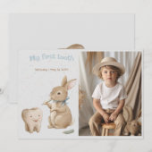 Le garçon de Bunny Premier Carte photo de la fête  (Devant / Derrière)