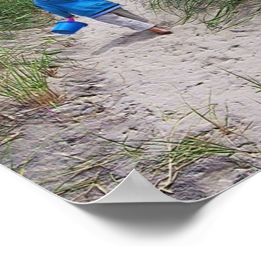 Le garçon et son affiche de la queue (Coin)