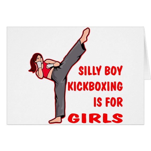 Le garçon idiot Kickboxing est pour des filles (Devant horizontal)