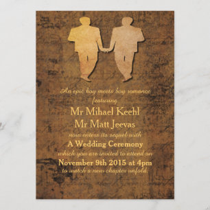 Le garçon rencontre le garçon Gay Faire-part de ma