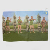 Le gars du golf pique. Serviette de golf (Horizontal)