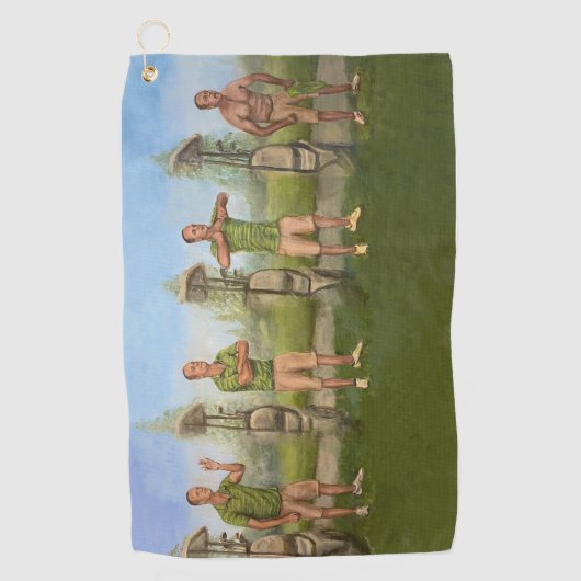 Le gars du golf pique. Serviette de golf (Devant)