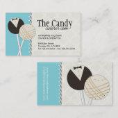 Le gâteau de mariage saute des cartes de visite (Devant / Derrière)