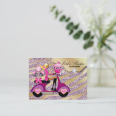 Le gâteau de rose de zèbre de carte de visite de (Debout devant)