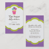 Le gâteau lunatique saute des cartes de visite (Devant / Derrière)