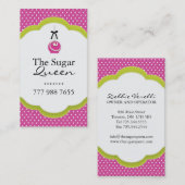 Le gâteau lunatique saute des cartes de visite (Devant / Derrière)