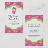 Le gâteau lunatique saute des cartes de visite (Devant / Derrière)