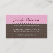 Le gâteau saute des cartes de visite (Dos)