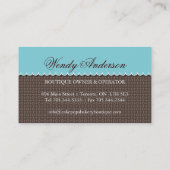 Le gâteau saute des cartes de visite (Dos)