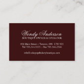 Le gâteau saute des cartes de visite (Dos)