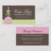 Le gâteau saute des cartes de visite (Devant / Derrière)