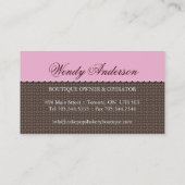 Le gâteau saute des cartes de visite (Dos)