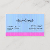 Le gâteau saute des cartes de visite de desserts (Dos)