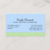 Le gâteau saute des cartes de visite de Tableaux (Dos)