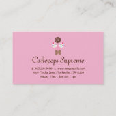 Le gâteau saute le chocolat rose de pois de carte (Dos)