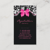 Le gâteau saute le zèbre rose de damassé de carte (Dos)