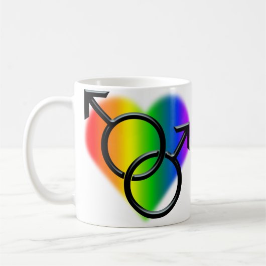 Le gay pride met en forme de tasse des cadeaux de (Gauche)