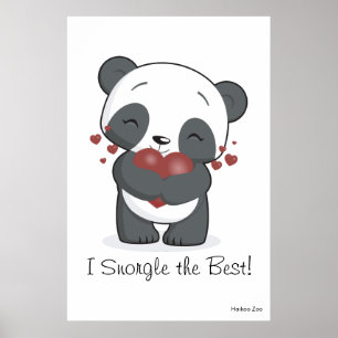 Le géant 'I Snorgle the Best ! ' Poster Panda